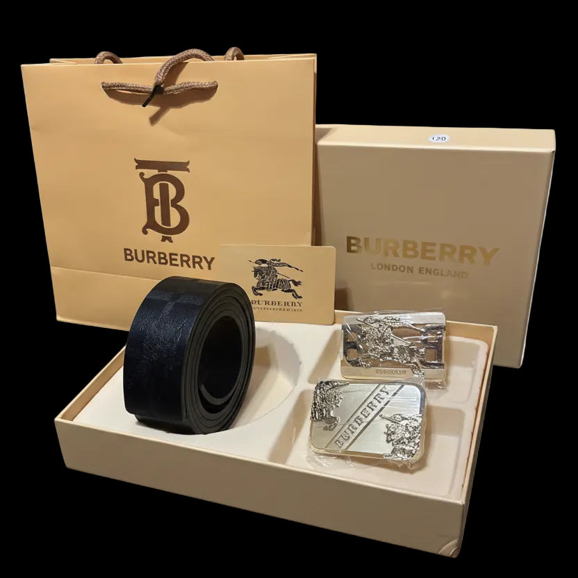 Burberry leather belt