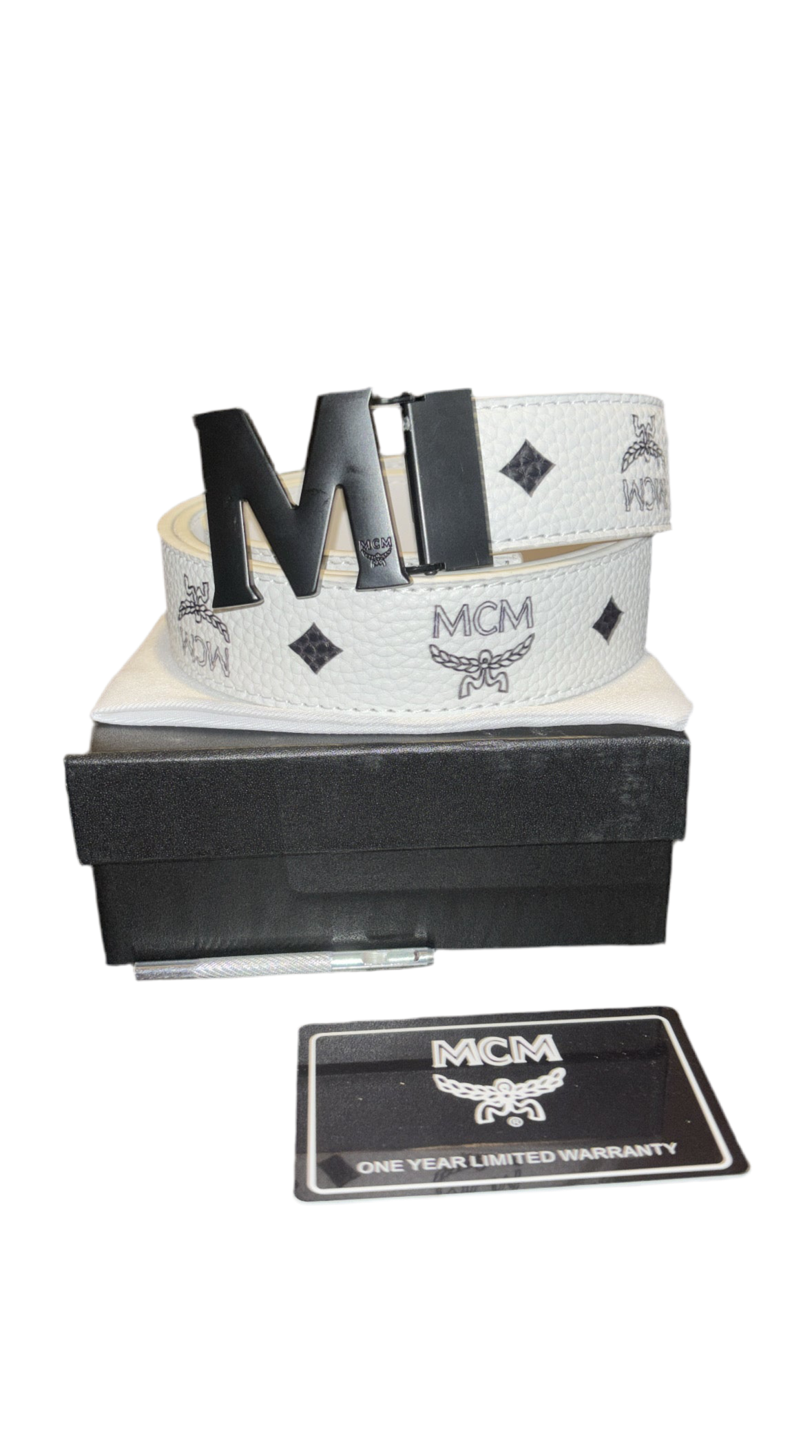 MCM BELT-WHITE
