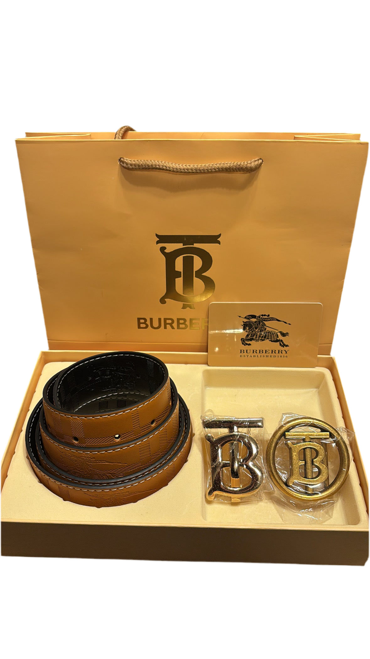 BURBERRY BELT/2PC BUCKLES