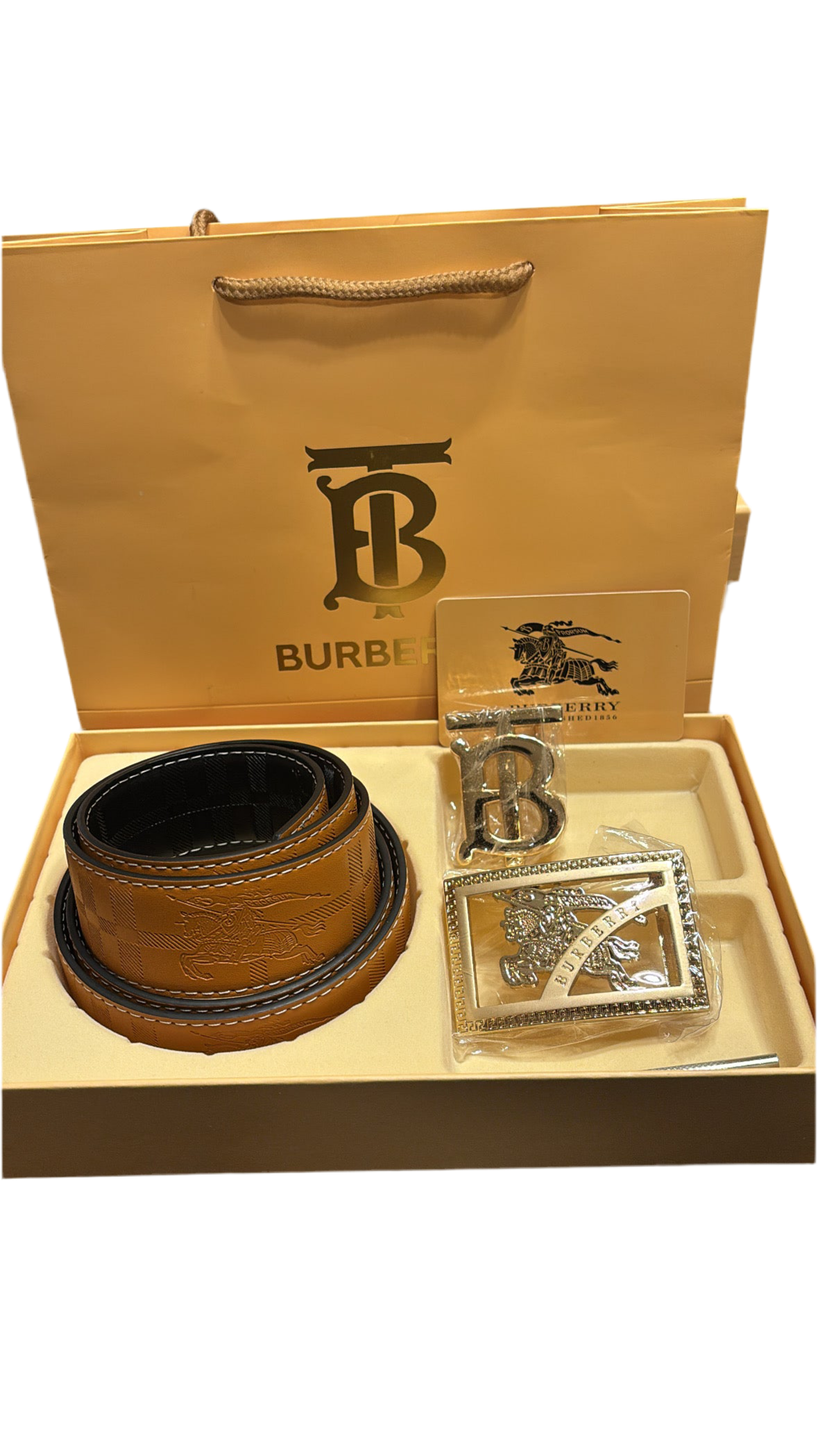 BURBERRY BELT/2PC BUCKLES