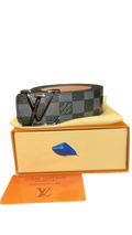 LV CHECKERED BELT
