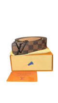 LV BROWN CHECKERED BELT