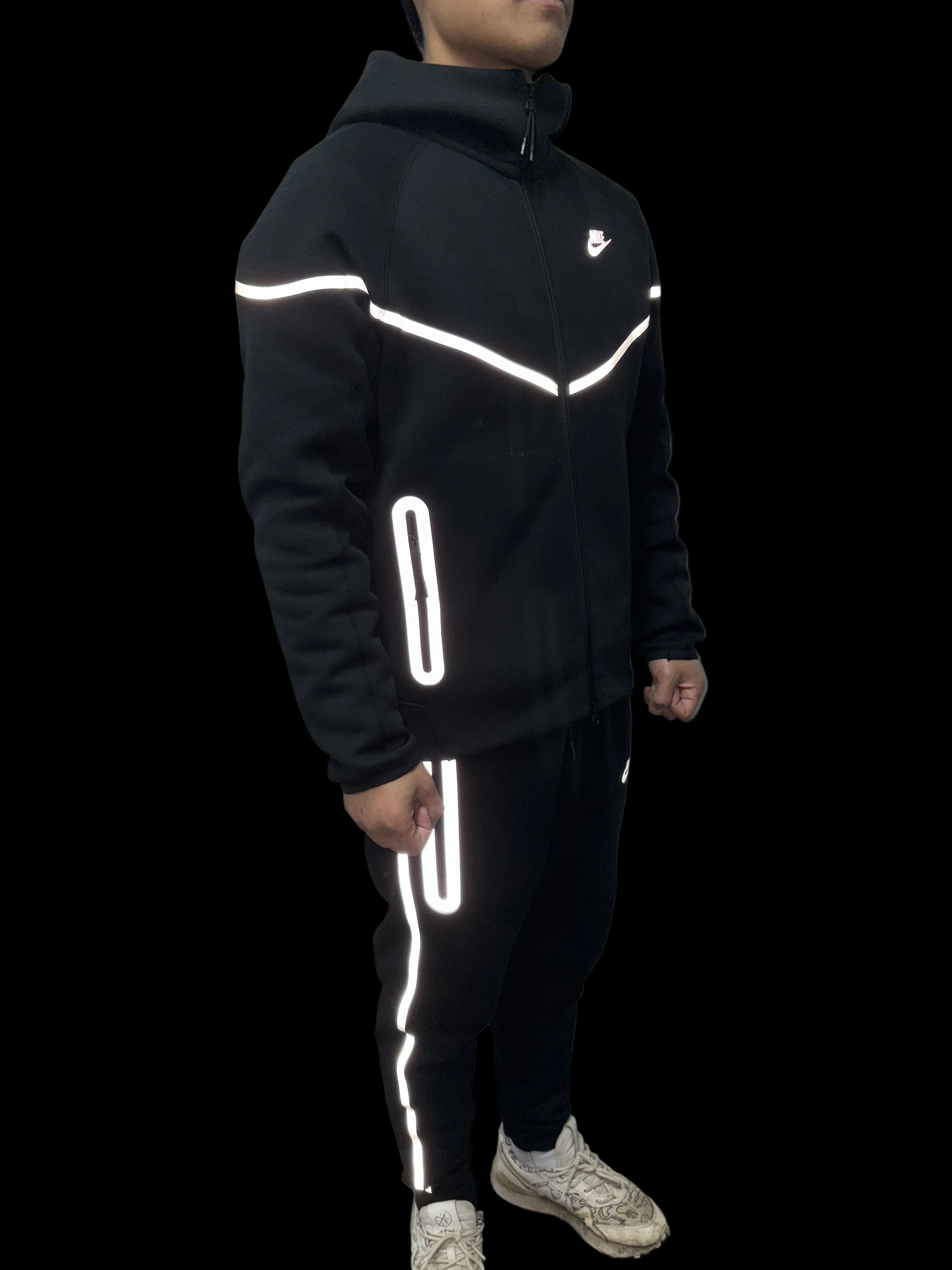 Nike tech track Black suit Reflective